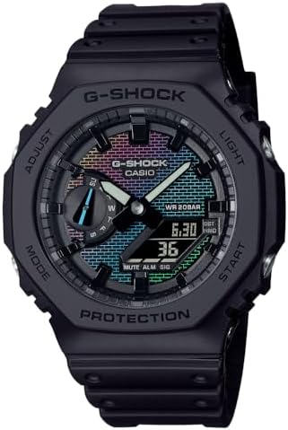 Amazon.com: Casio GA-2100-1A4ER G-Shock Neon Accent Quartz Watch